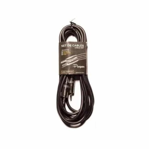 CABLE PLUG 3.5 A PLUG 3.5 (M-M) 1 M PREMIUN CON FICHA METALICA PARKER
