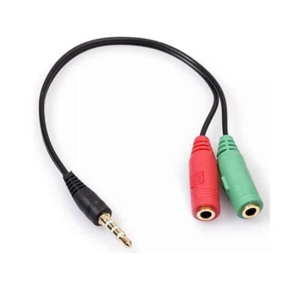 ADAPTADOR PLUG 3.5 MANOS LIBRE MACHO A 2 PLUG 3.5 HEMBRA (M-H) MEGALITE MLC070