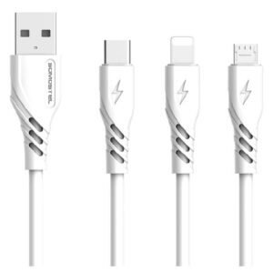CABLE TIPO C MACHO A USB TIPO A MACHO 2.4A BLANCO SOMOSTEL SMS-BJ02