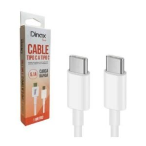 CABLE TIPO C MACHO A USB TIPO C MACHO 5.1A NEGRO DINAX DX-TCCABTC