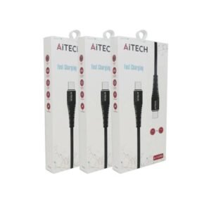 CABLE TIPO C MACHO A USB TIPO C MACHO 5A MALLADO NEGRO AITECH AI-11C PDC