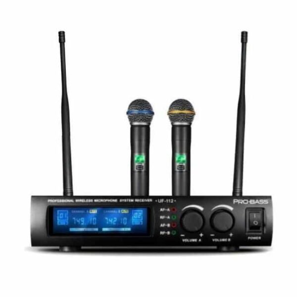 MICROFONO INALAMBRICO DOBLE ROSS UF 112 CON ESTUCHE (EN EXHIBICION)