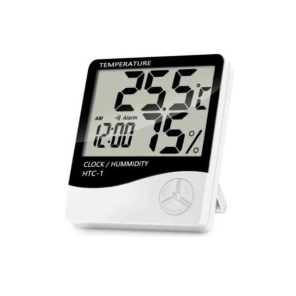 RELOJ DIGITAL CON SENSOR DE TEMPERATURA Y HUMEDAD HTC-1