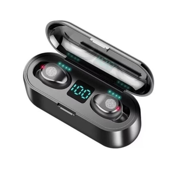 AURICULAR BLUETOOTH GEN F9 NEGRO MANOS LIBRE CON BASE DE CARGA