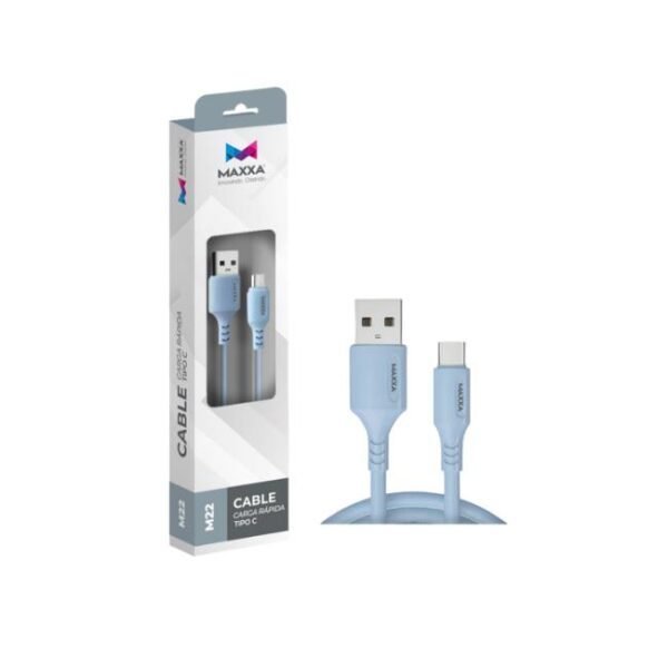 CABLE USB TIPO C A USB TIPO A MAXXA M22 CELESTE