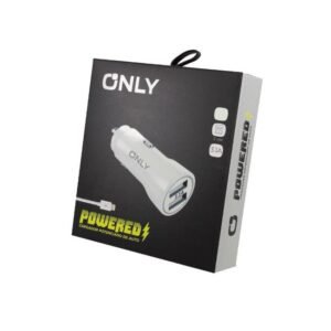 CARGADOR 12V 3.1A USB X2 + CABLE MICROUSB ONLY MOD 35 BLANCO - 24061406