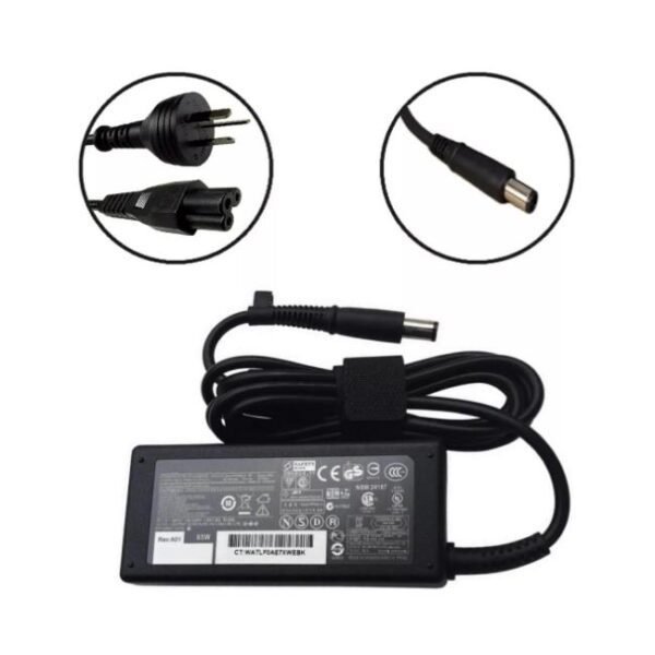 FUENTE CARGADOR NOTEBOOK HP CQ 40 42 50 60 DV4 65W 18,5V 3,5A 7,4MM X 5MM + CABLE POWER