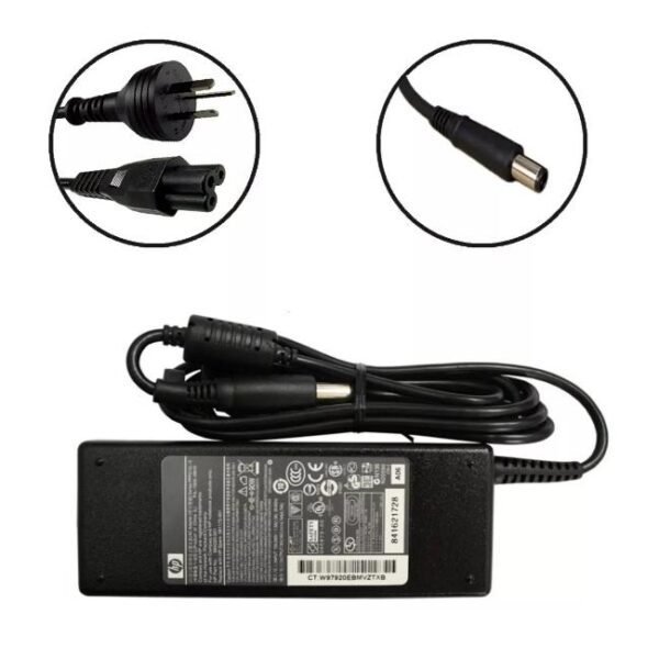 FUENTE CARGADOR NOTEBOOK HP PROBOOK 4530S 4540S 4710S ELITEBOOK 90W 19V 4.7A 7.4MM + CABLE POWER