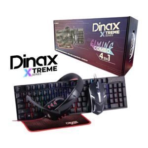 KIT GMER 4 EN 1 TECLADO + MOUSE + AURICULAR CABLEADOS DINAX DX-COMBXT41