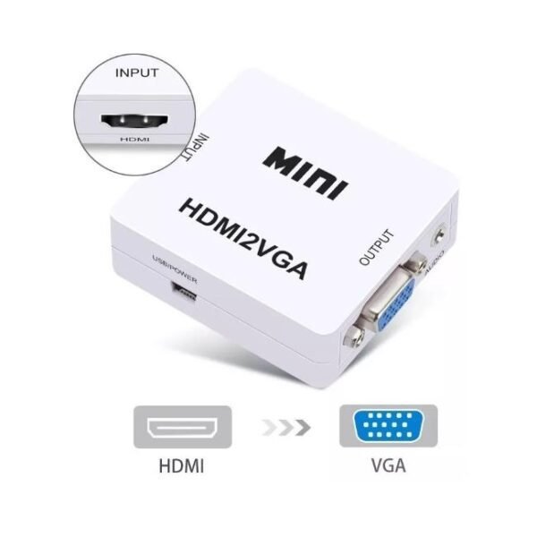 CONVERSOR DE HDMI A VGA CON AUDIO BOX