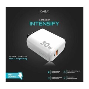 CARGADOR USB + TIPO C 220V PD 30W XAEA INTENSIFY MOD600